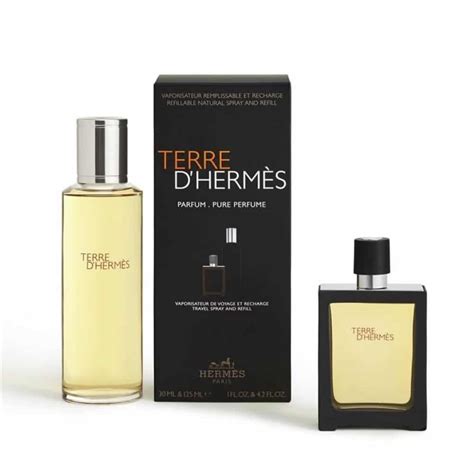 terre hermes parfum refill|terre d'hermes gift set.